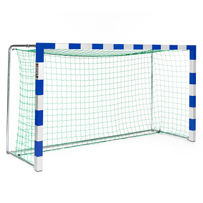 Sport-Thieme Handballtor frei stehend, 3x1,60 m, Blau-Silber, Alu-Gussformteil-Eckverbindung