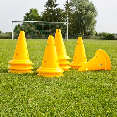Thumbnail - Sportifrance Markierungskegel-Set "Multi-Aktion", 30 cm Kegel, Gelb