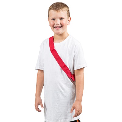 Sport-Thieme Mannschaftsband mit Klettverschluss, Rot, Kinder, L: 55 (110) cm