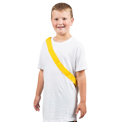Sport-Thieme Mannschaftsband mit Klettverschluss, Gelb, Kinder, L: 55 (110) cm