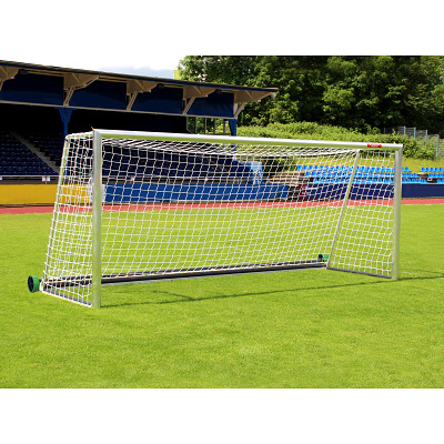 Thumbnail - Sport-Thieme Großfeld-Fußballtor "Safety", vollverschweißt mit PlayersProtect Bodenrahmen und Netzbefestigung SimplyFix