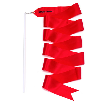 Sport-Thieme Gymnastikband mit Stab, 2 m, Rot