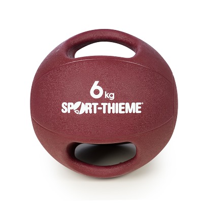 Sport-Thieme Medizinball "Dual Grip", 6 kg, Bordeaux