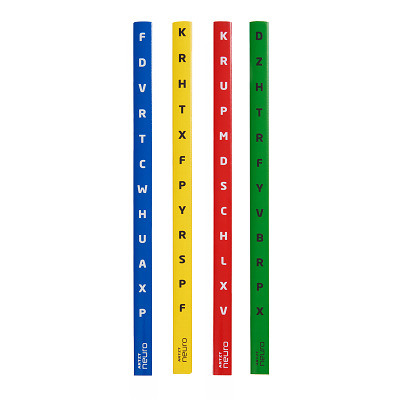 Artzt Neuro Trainingstool "Vision Stick Set", Blau, Gelb, Rot, Grün