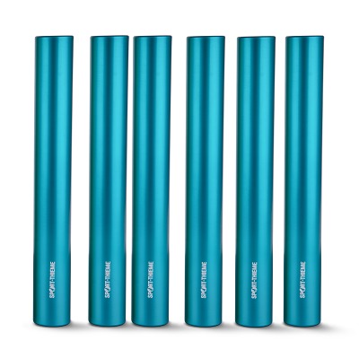 Sport-Thieme Staffelstäbe-Set "Metall", Blau, Senioren, ø 38 mm, nach World Athletics