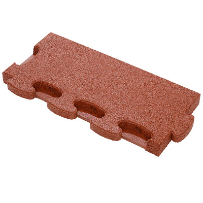 Gum-Tech Randstück "Gerade" für Fallschutzplatten, Rot, 4,5 cm