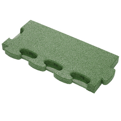 Gum-Tech Randstück "Gerade" für Fallschutzplatten, Grün, 4,5 cm