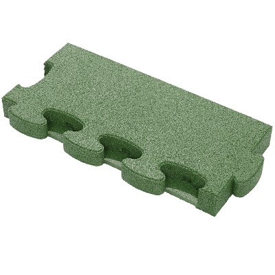 Gum-Tech Randstück "Gerade" für Fallschutzplatten, Grün, 6 cm