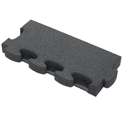 Gum-Tech Randstück "Gerade" für Fallschutzplatten, Grün, 6 cm