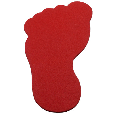 Sport-Thieme Bodenmarkierung, Rot, Fuß, 20 cm