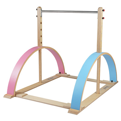 Thumbnail - Kirec Kinder-Turnreck "Kirec", Holz-Blau (HB 1010), Mit Fallschutz-Matte