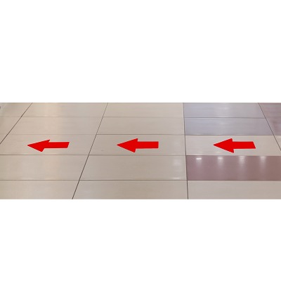 Tarifold Bodenmarkierung Aufkleber, Rot, Pfeil, 200x10 mm