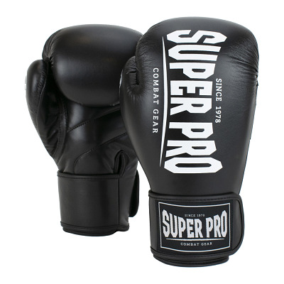 Thumbnail - Super Pro Boxhandschuhe "Champ", 10 oz., Schwarz-Weiß
