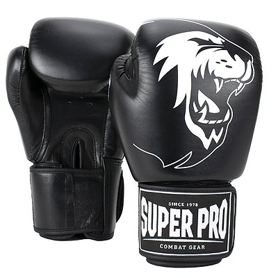 Super Pro Boxhandschuhe "Warrior", 6 oz., Schwarz-Weiß