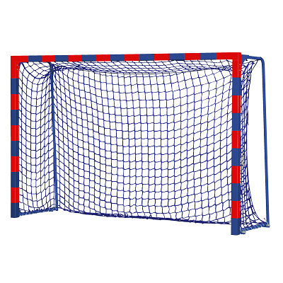 Sport-Thieme Handballtor "Colour" mit anklappbaren Netzbügeln, Gelb-Blau, Standard, Tortiefe 1,25 m
