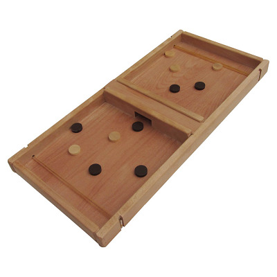 Holz Bi-Ba-Butze Tischspiel Flitzpuck