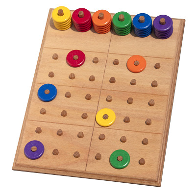 Holz Bi-Ba-Butze Lernspiel "Farbsudoku"