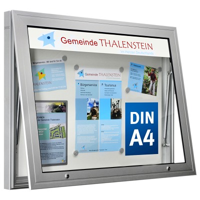 Thumbnail - Schaar Design Schaukasten "K-Serie", Querformat, 1025x800x75 mm, Rückwand: Weiß