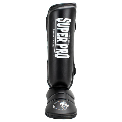 Super Pro Schienbeinschoner "Protector", XL, Schwarz-Weiß