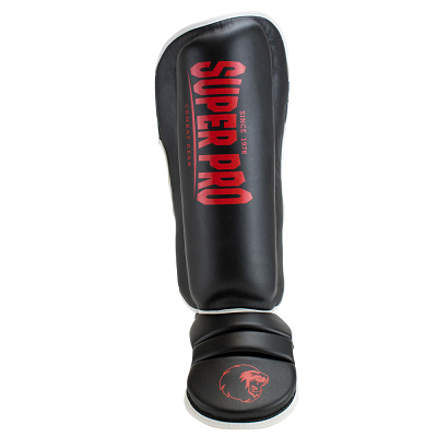 Super Pro Schienbeinschoner "Protector", XL, Schwarz-Rot