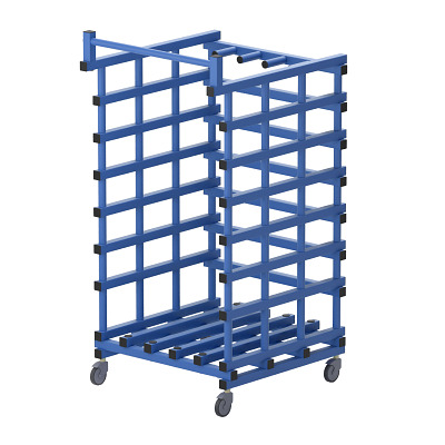 Transportwagen für Aqua-Matten „Kunststoff“, Blau