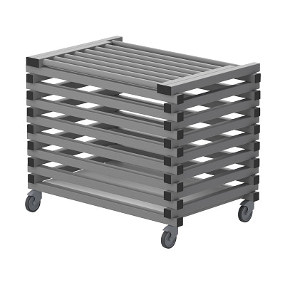 Sport-Thieme Transportwagen by Vendiplas, Grau, Für Kleinteile mit Deckel