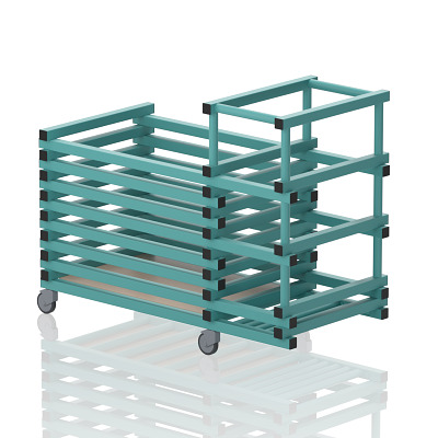 Sport-Thieme Transportwagen "Kombi" by Vendiplas, Aqua, Ohne Deckel