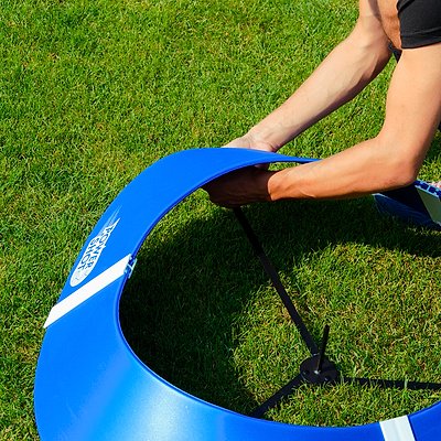 Fußballgolf-Ziel...