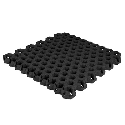 Gum-Tech Rasengitter "Hexagon", Schwarz, 4,5 cm