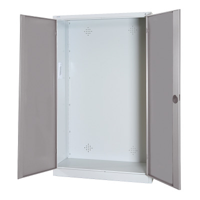 C+P Modul-Sportgeräteschrank mit Vollblech-Flügeltüren, HxBxT 195x120x50 cm, Ergo-Lock Muldengriff, Einzelschließung