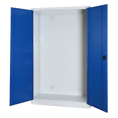 C+P Modul-Sportgeräteschrank mit Vollblech-Flügeltüren, HxBxT 195x120x50 cm, Enzianblau (RAL 5010), Gleichschließung