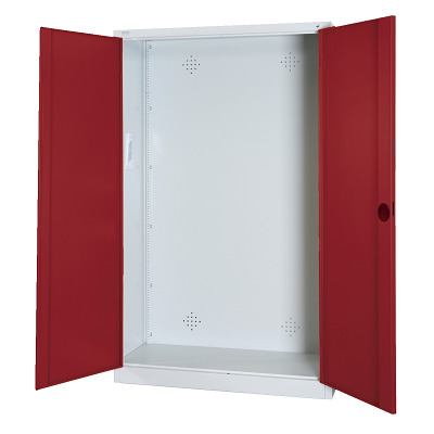 C+P Modul-Sportgeräteschrank mit Vollblech-Flügeltüren, HxBxT 195x120x50 cm, Rubinrot (RAL 3003), Gleichschließung