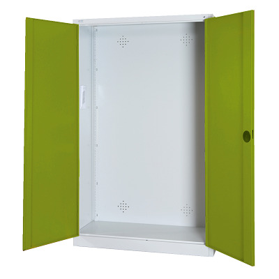 C+P Modul-Sportgeräteschrank mit Vollblech-Flügeltüren, HxBxT 195x120x50 cm, Clowngrün (RAL 110 80 60), Gleichschließung