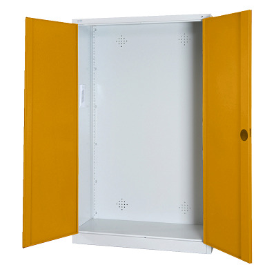 C+P Modul-Sportgeräteschrank mit Vollblech-Flügeltüren, HxBxT 195x120x50 cm, Goldgelb (RAL 1004), Gleichschließung