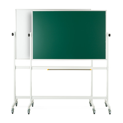 Sport-Thieme Drehgestelltafel, Whiteboard/Kreidetafel, 150x100 cm
