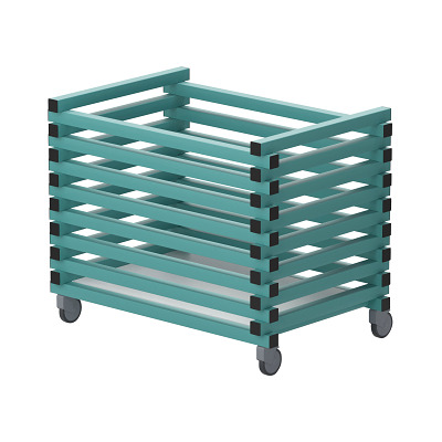 Sport-Thieme Transportwagen by Vendiplas, Aqua, Für Kleinteile ohne Deckel