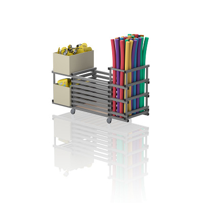 Thumbnail - Transportwagen "Multi" by Vendiplas, Aqua, Mit Deckel