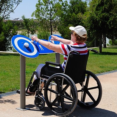 Thumbnail - Agapito Outdoor-Fitnessgerät "Drehscheiben Double"