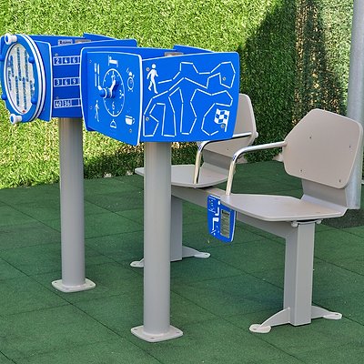 Thumbnail - Agapito Outdoor-Fitnessgerät "Sitzbank Mentalcube"