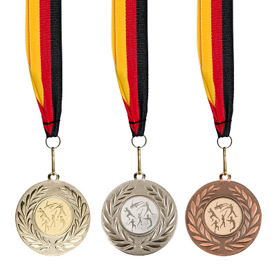 Teilnehmer Medaillen-Set “Sieger”, Silber, Set mit 100 Medaillen