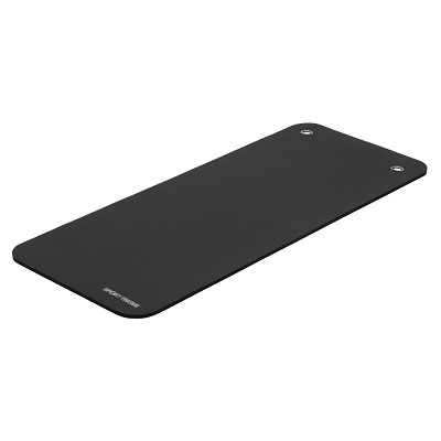 Sport-Thieme Gymnastikmatte "Basic 1.5", Schwarz, Mit Ösen