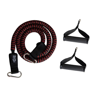 Sport-Thieme Fitness-Tube "Premium" mit Griffen, Rot-Schwarz, 9,1 kg