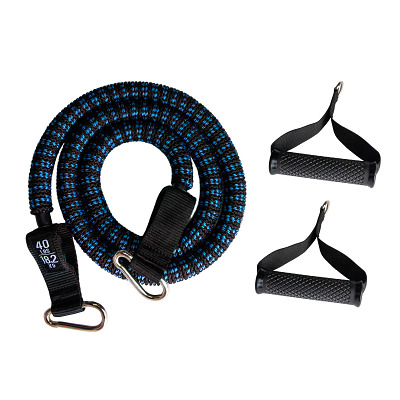 Sport-Thieme Fitness-Tube "Premium" mit Griffen, Blau-Schwarz, 18,2 kg