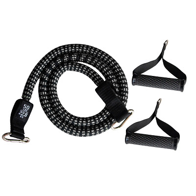 Sport-Thieme Fitness-Tube "Premium" mit Griffen, Silber-Schwarz, 22,7 kg