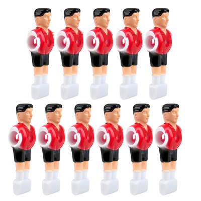 Sportime Kickerfigur "Stürmer", Rot-Schwarz, 11er Team inkl. Schrauben und Muttern