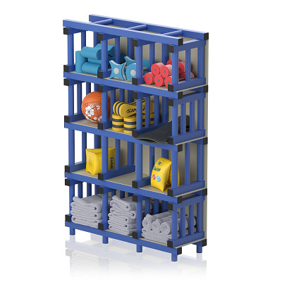 Sport-Thieme Aufbewahrungsregal für Schwimmbad-Equipment by Vendiplas, Blau