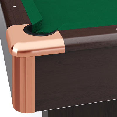 Thumbnail - Automaten Hoffmann Billardtisch "Club Pro III" Dekor Nussbaum, EuroSpeed, Grün, 7 ft (Spielfeld 198x99 cm)