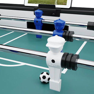 Thumbnail - Sportime Tischkicker "Connect & Play" - Deutschland Edition, Korpus Blau-Weiß, Figuren Blau-Weiß, Special Edition