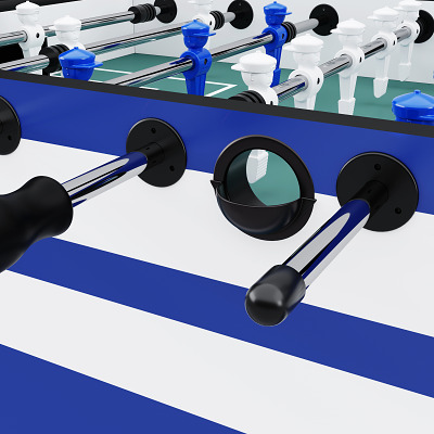 Thumbnail - Sportime Tischkicker "Connect & Play" - Deutschland Edition, Korpus Blau-Weiß, Figuren Blau-Weiß, Special Edition