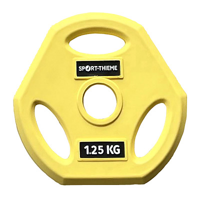 Sport-Thieme Hantelscheibe "PU" für Pumpset, 1,25 kg, Pastellgelb